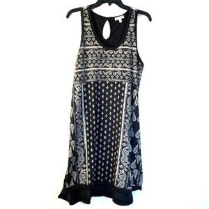 Sonoma Dark Gray Sleeveless Knit Bohemian-Style Dress